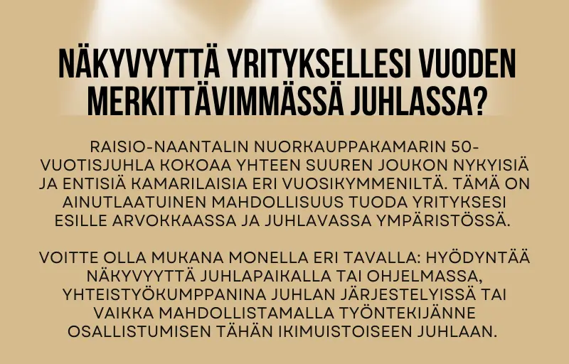 Kumppani-info RNNKK 50 juhlaan.